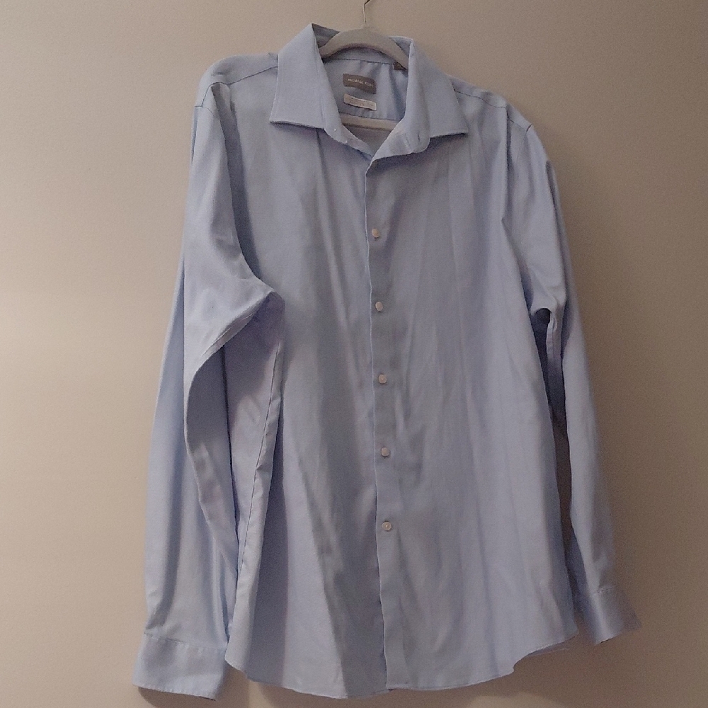 Michael Kors Sky Blue Dress Shirt Size 18. 36/37